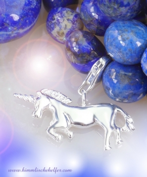 Einhorn Charm für Armband, Anhänger aus Silber - Reinheit, Lichtarbeit