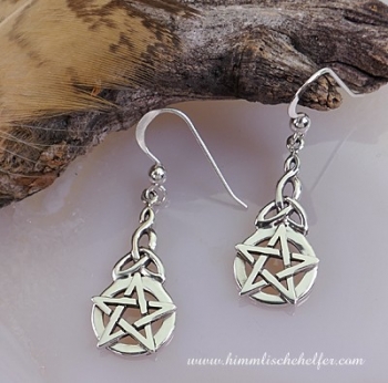 Pentagramm mit Triquetra Ohrringe - Schutz