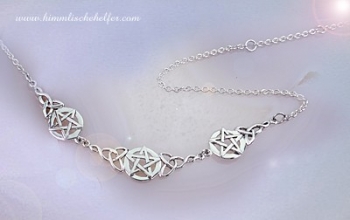 Pentagramm Kette und keltische Triquetra Knoten - Dreifacher Schutz